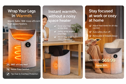 Silent Foldable Leg Warmer Pro